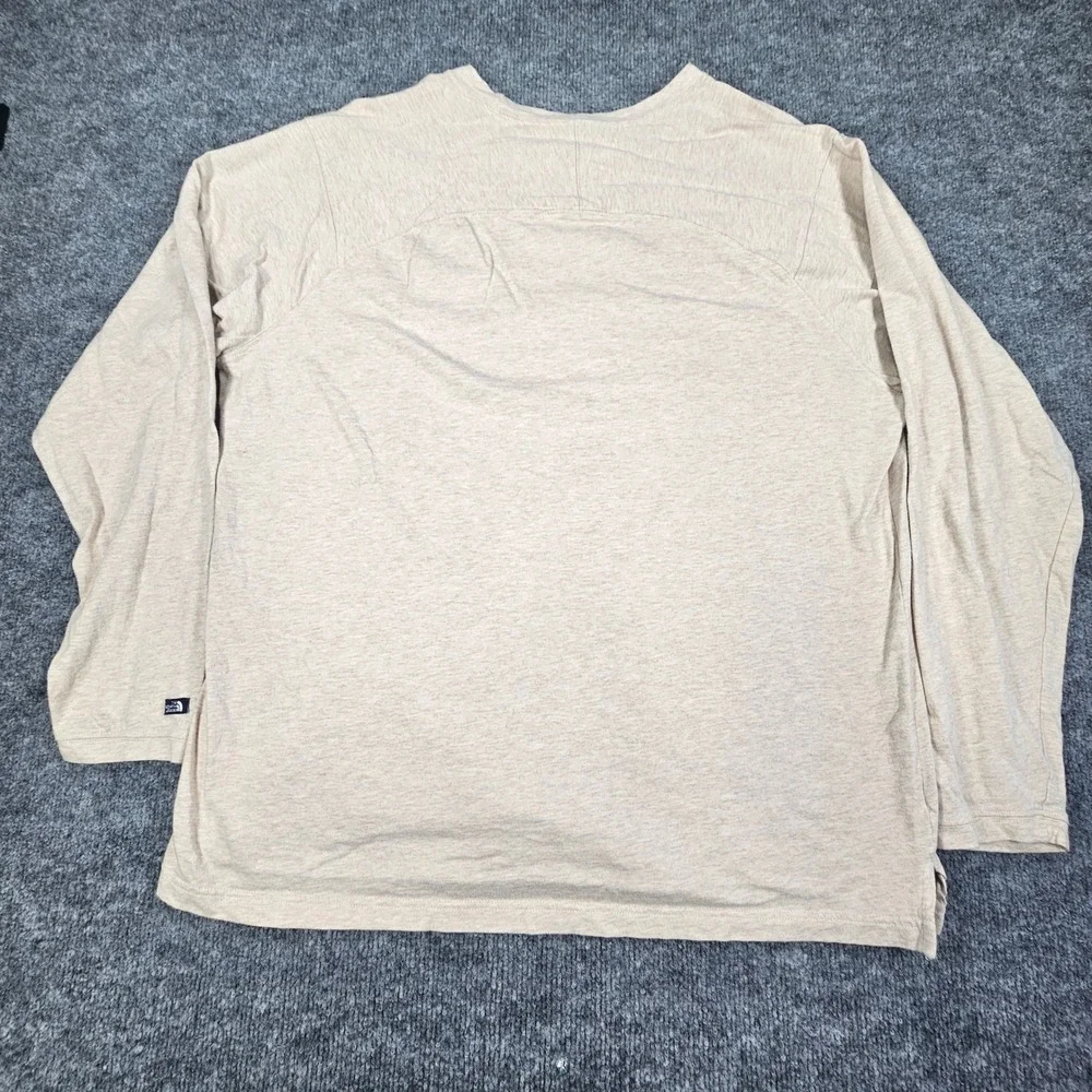 The North Face Men's XL Long Sleeve California Heritage T-Shirt Tan Beige Slub